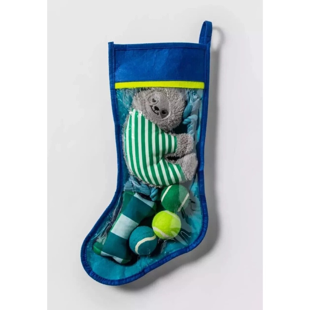 Boots & Barkley Christmas Stocking 6 Toy Set  Dog Gift Sloth Rope Bone Balls New